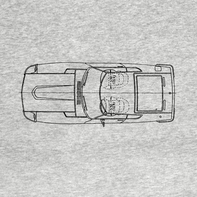 Datsun 240Z blueprint schematic in plan by BuiltOnPurpose